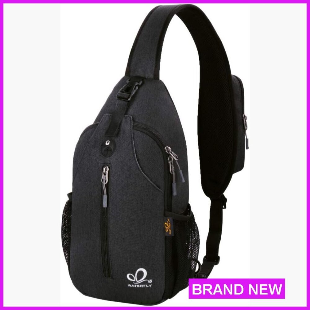 Crossbody Sling Backpack Travel Hiking Daypack Adjustable Water Resistant